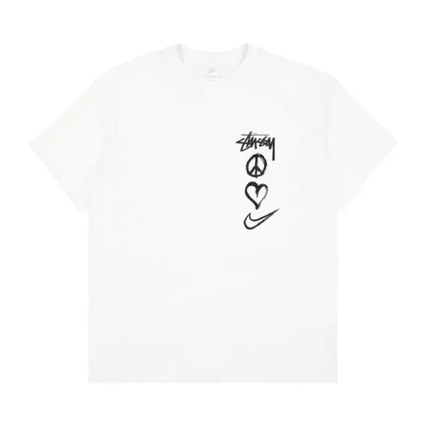 Stussy X Nike Love Heart White Shirt