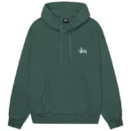 Stuusy Basic Green Pullover Hoodie