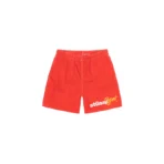 New Stussy Sports Logo Red Shorts