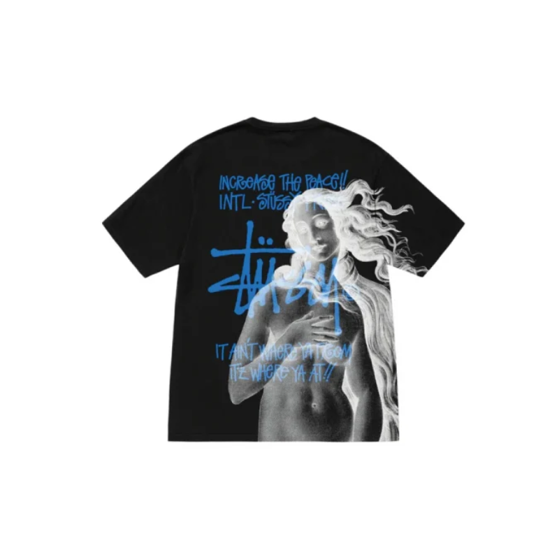 Stussy 1st Venus Black T Shirt Back