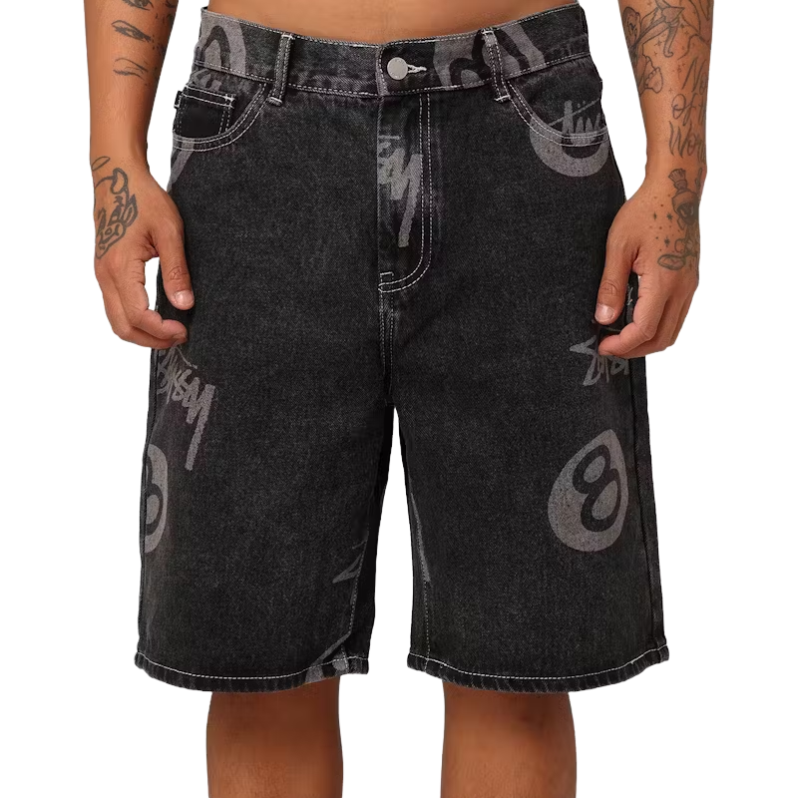 Stussy 8 Ball Denim Shorts
