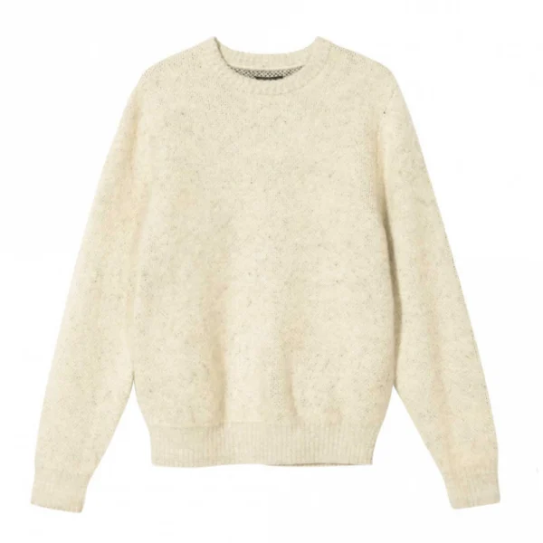 Stussy 8 Ball Heavy Brushed Mohair Cream Sweater