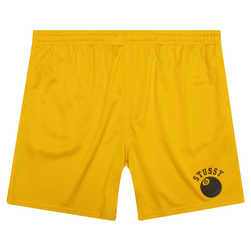 Stussy 8 Ball Mesh Yellow Shorts
