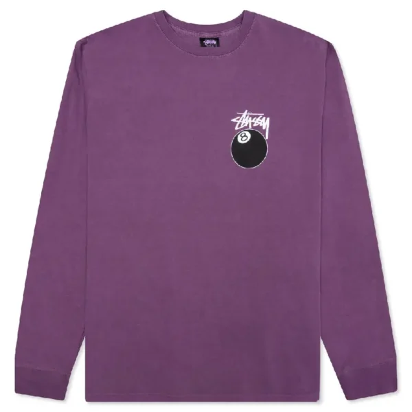 Stussy 8 Ball Purple Longsleeve Shirt