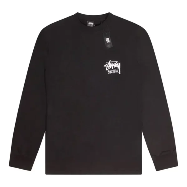 Stussy Bangkok Black Long Sleeve Shirt
