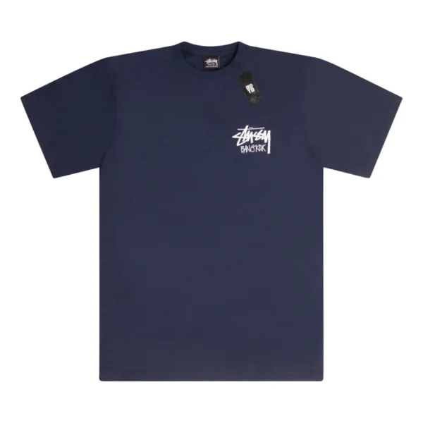 Stussy Bangkok Navy T Shirt