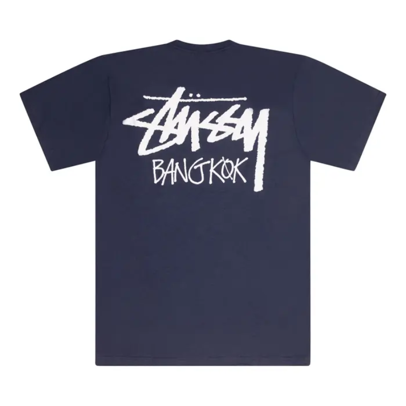 Stussy Bangkok Navy T Shirt-back