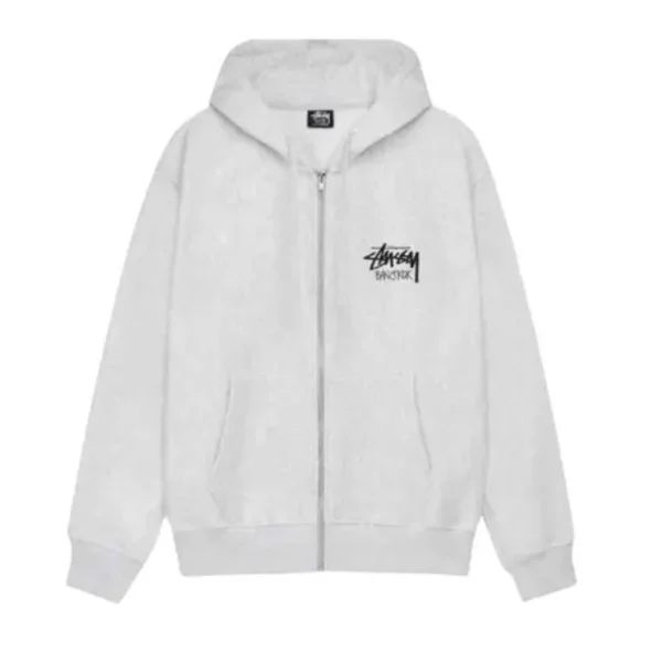 Stussy Bangkok Zip Ash Heather Hoodie
