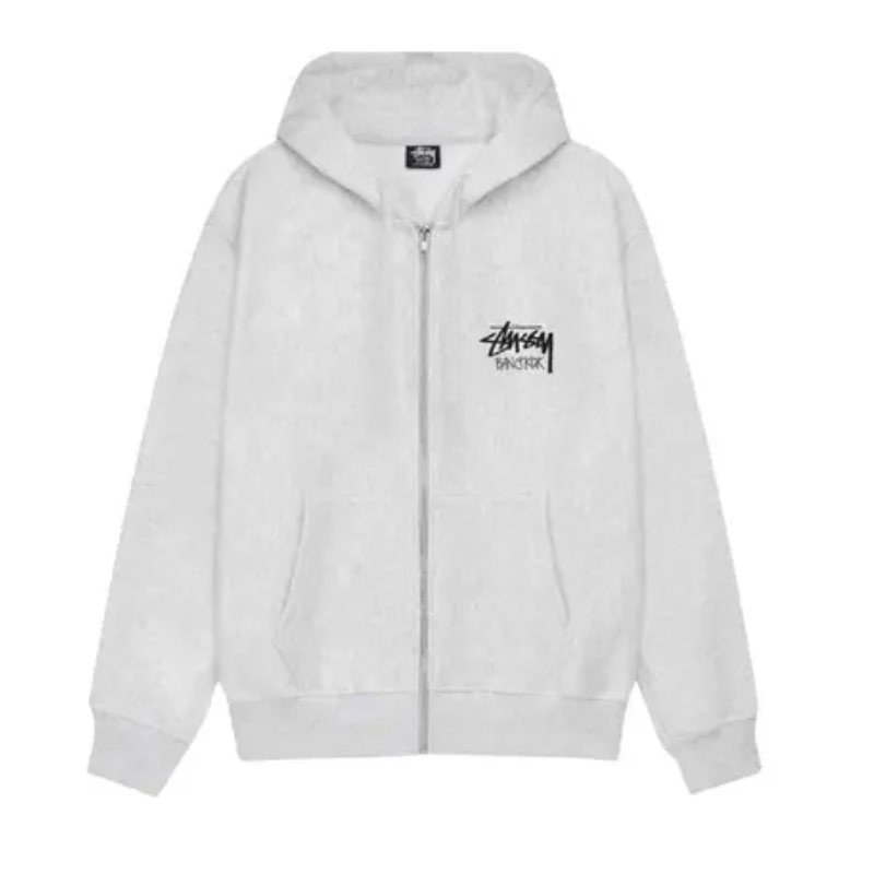 Stussy Bangkok Zip Ash Heather Hoodie