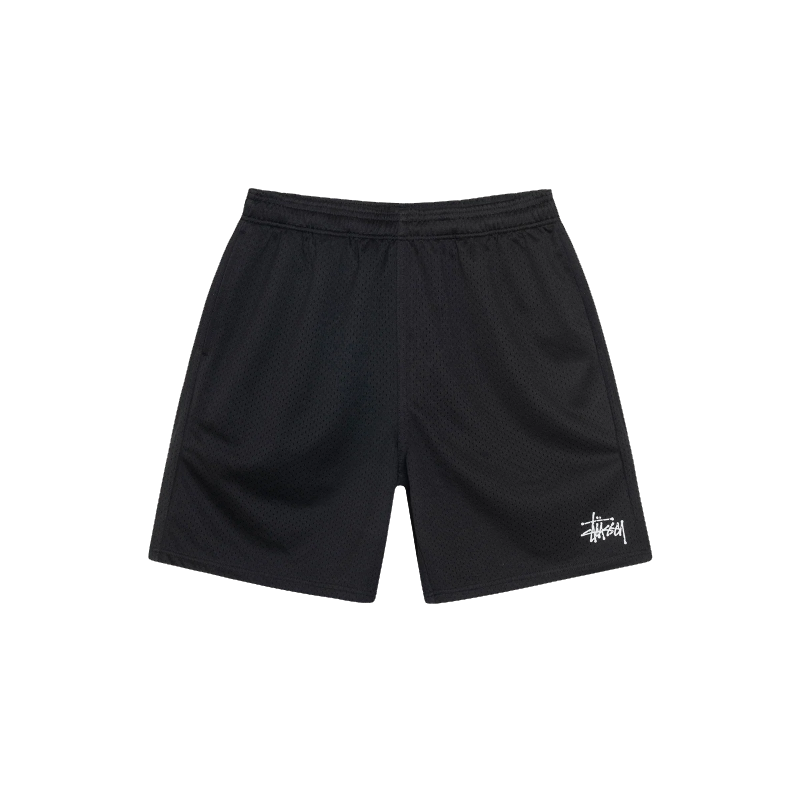 Stussy Basic Black Mesh Shorts