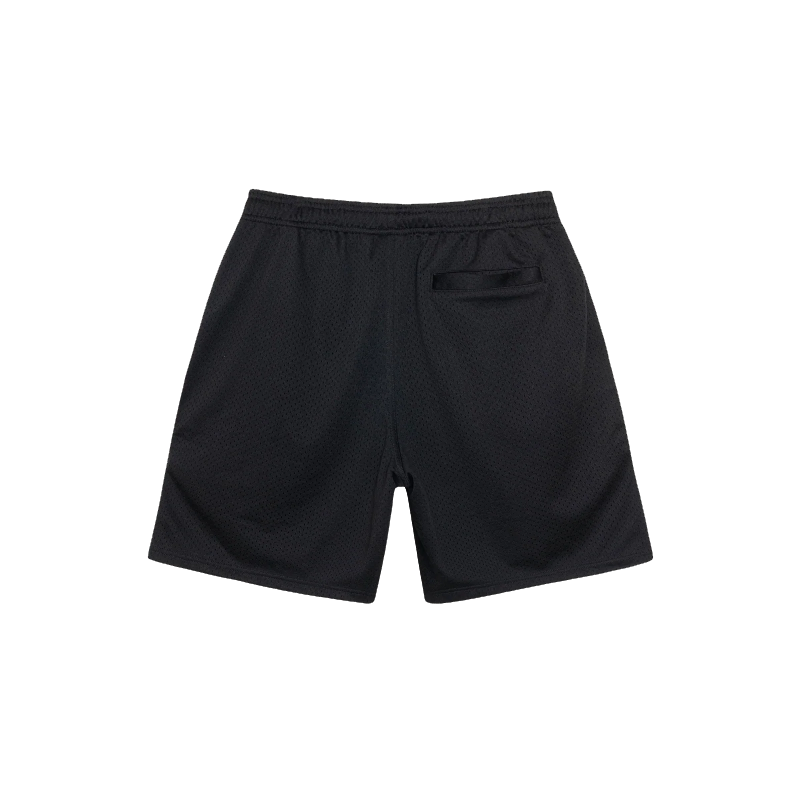 Stussy Basic Black Mesh Shorts-back