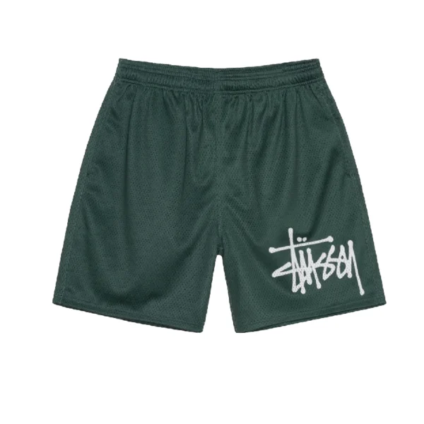 Stussy Basic Green Mesh Shorts