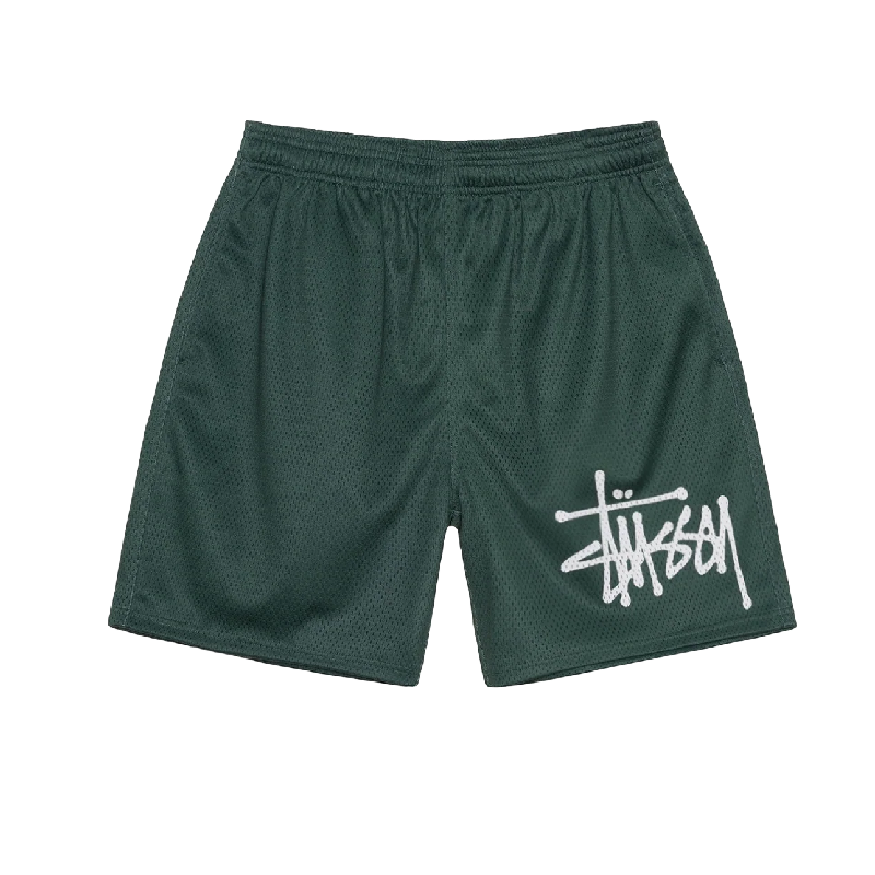 Stussy Basic Green Mesh Shorts