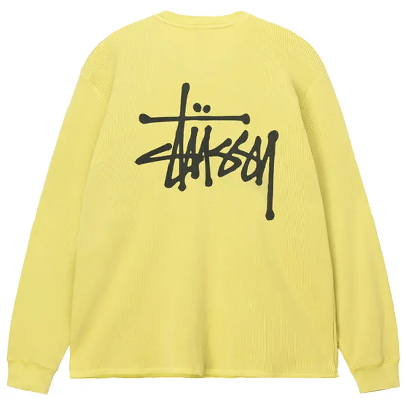 Stussy Basic Yellow Longsleeve Shirt Back