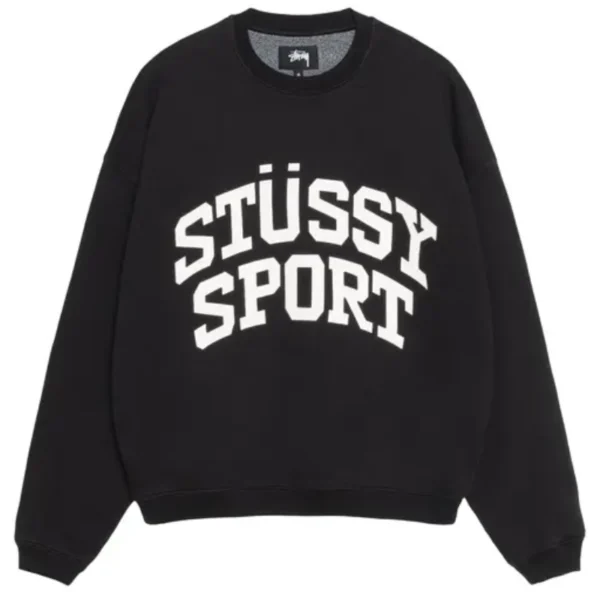 Stussy Big Crackle Sport Black Sweater