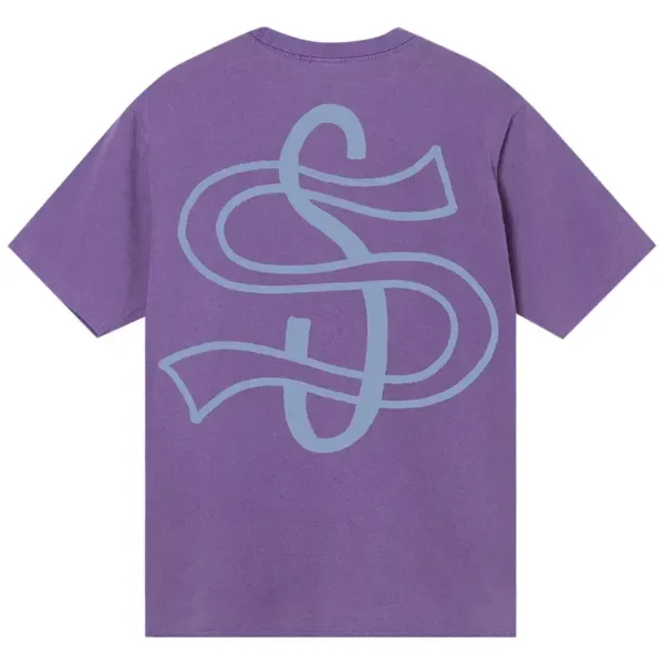 Stussy Big League Purple T-Shirt Back