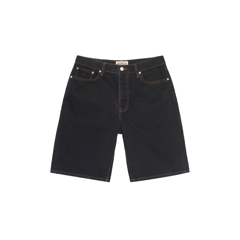 Stussy Big Ol Washed Black Denim Shorts
