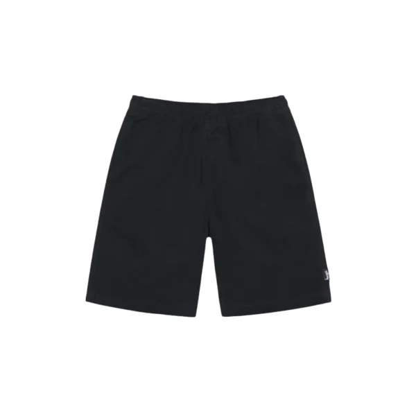 Stussy Black Brushed Cotton Beach Shorts
