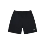 Stussy Black Stock Logo Sweatshort