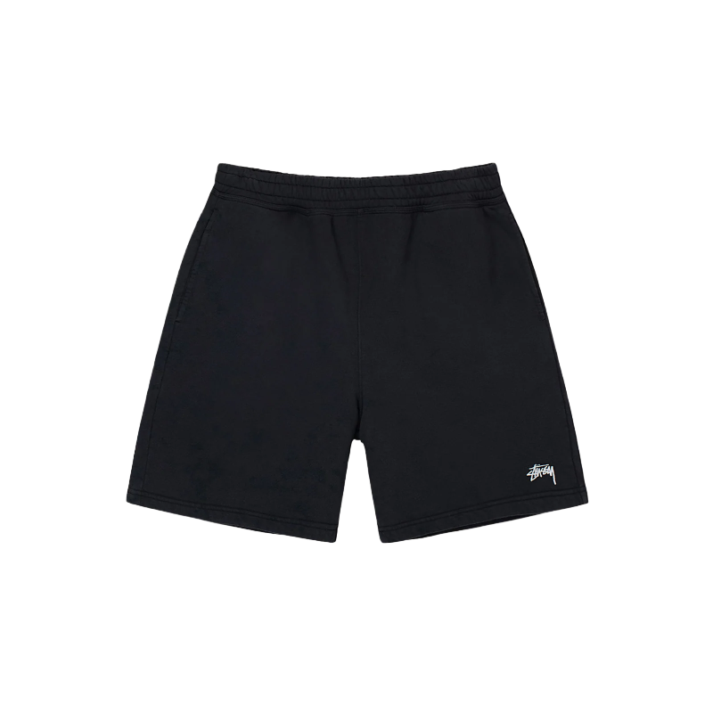 Stussy Black Stock Logo Sweatshort