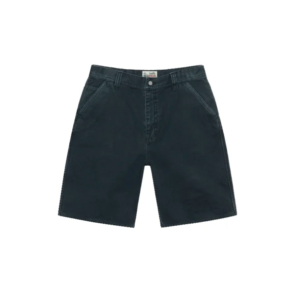 Stussy Black Washed Canvas Worked Shorts