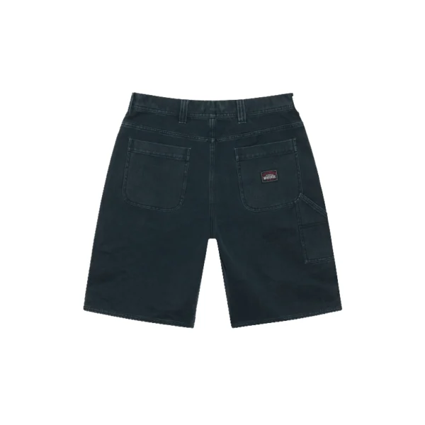 Stussy Black Washed Canvas Worked Shorts-back