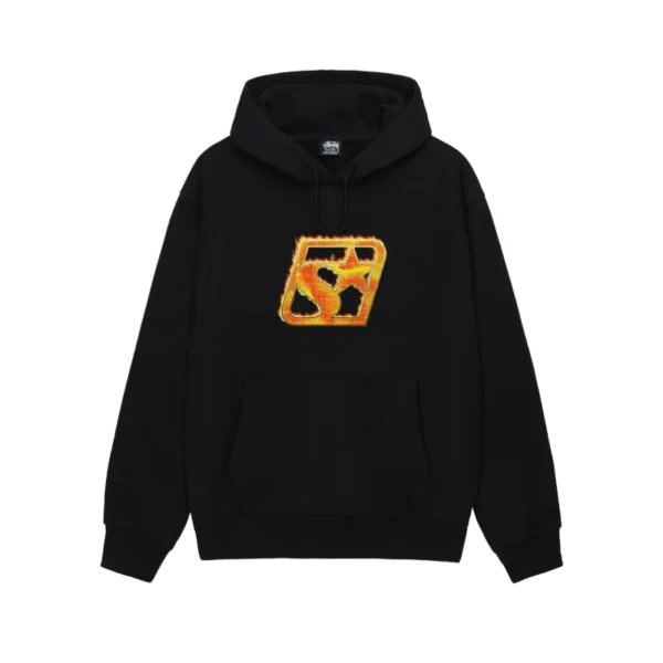 Stussy Blaze Black Pullover Hoodie