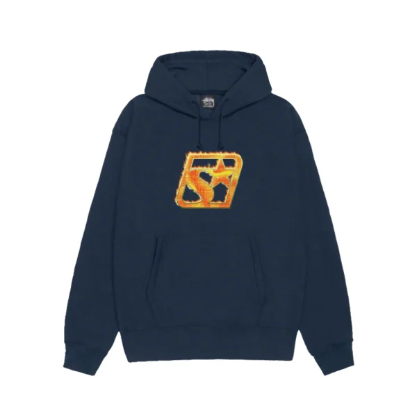 Stussy Blaze Navy Pullover Hoodie