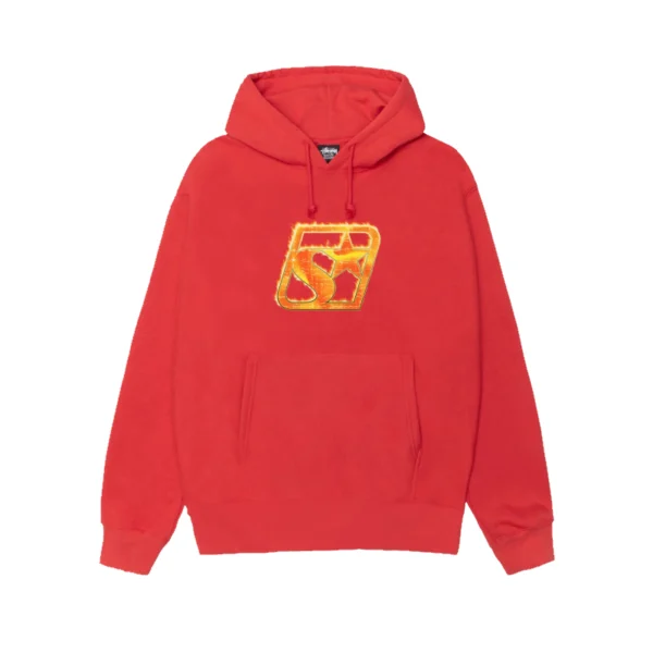 Stussy Blaze Red Pullover Hoodie