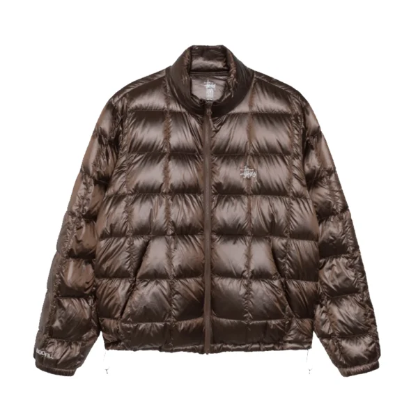 Stussy Brown Midweight Puffer Jacket
