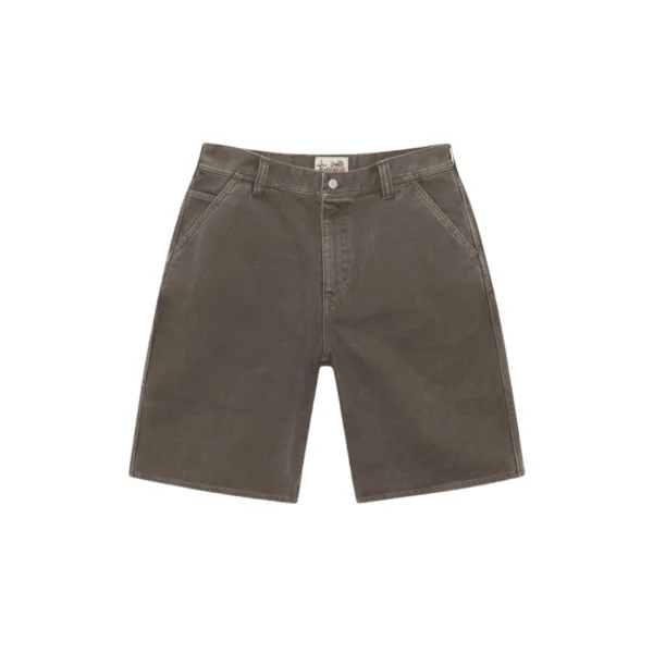 Stussy Brown Washed Canvas Worked Shorts