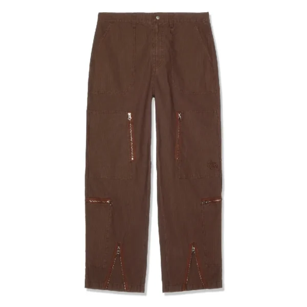 Stussy Brown Zipper Pants