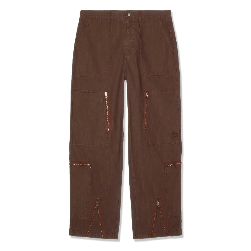 Stussy Brown Zipper Pants