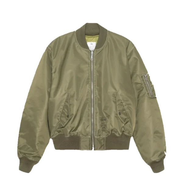 Stussy Built Reversible Olive Bomber Jacket