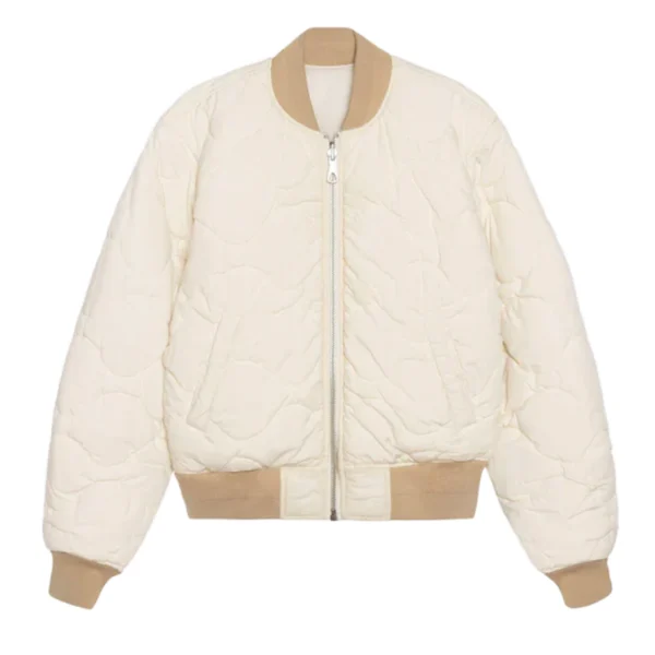 Stussy Built Reversible Waxed Bomber Cream Jacket
