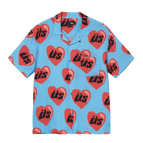 Stussy CPFM Red Heart Blue Shirt