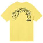 Stussy Card Shuffle Yellow T-Shirt Back