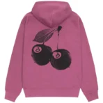 Stussy Cherries Pink Pullover Hoodie -back