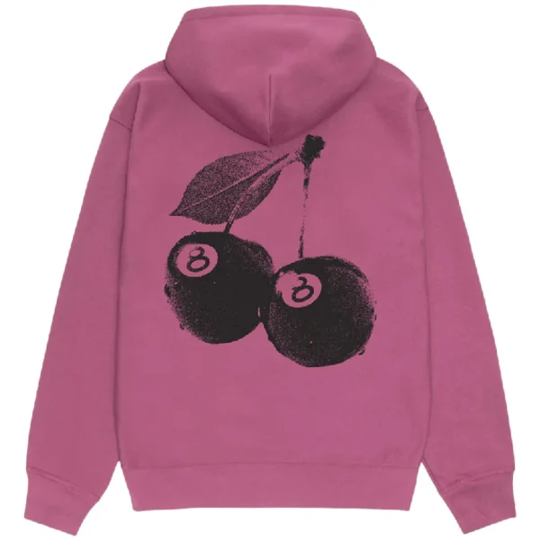 Stussy Cherries Pink Pullover Hoodie -back