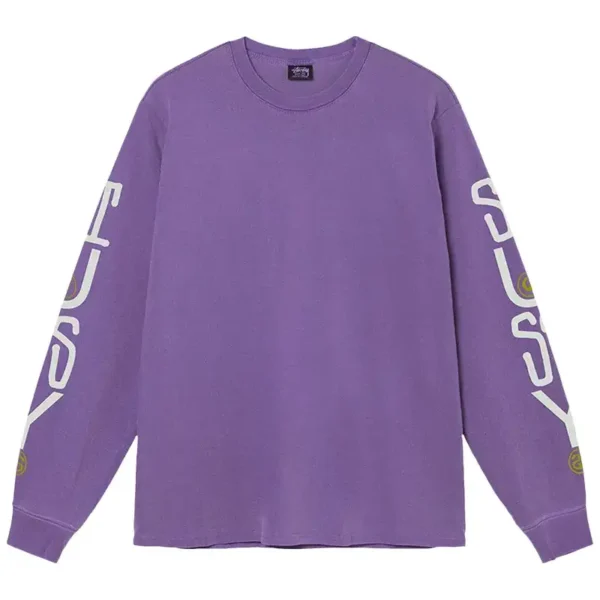 Stussy Classic Stack Purple Longsleeve Shirt