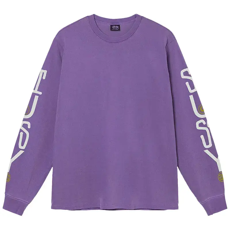 Stussy Classic Stack Purple Longsleeve Shirt