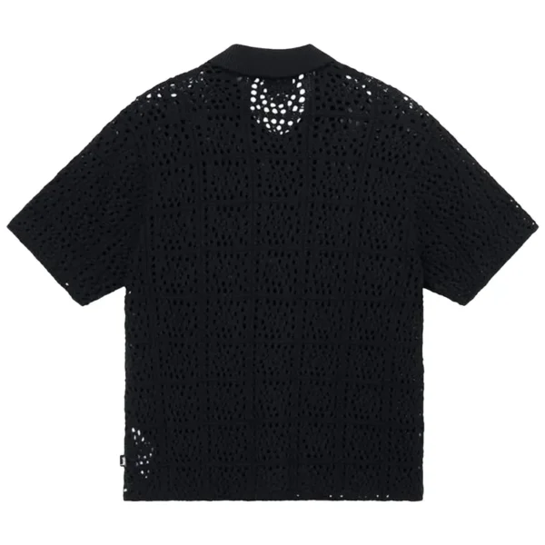 Stussy Crochet Black Shirt Back