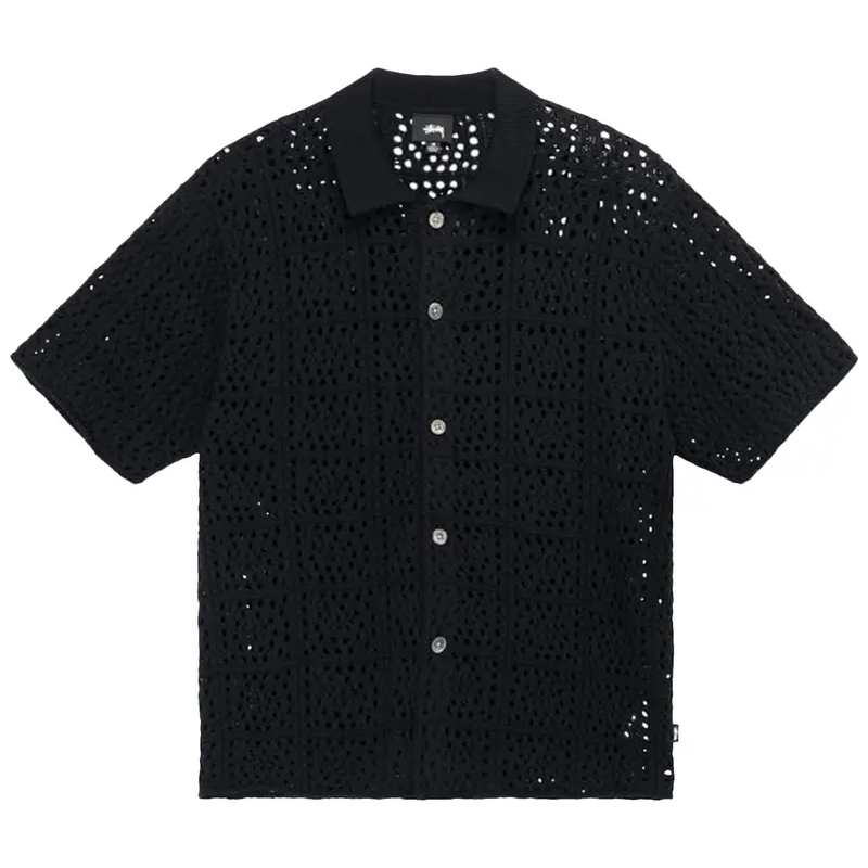 Stussy Crochet Black Shirt