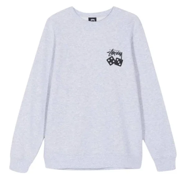 Stussy Dice Crewneck Ash Heather Sweater