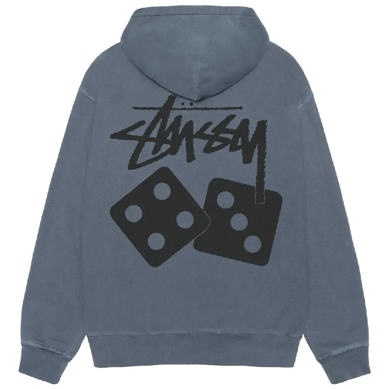 Stussy Dice Navy Pullover Hoodie-back