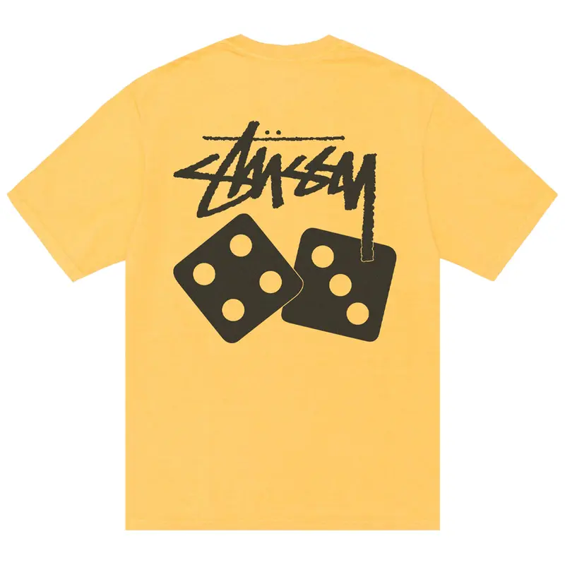 Stussy Dice Yellow T-Shirt Back