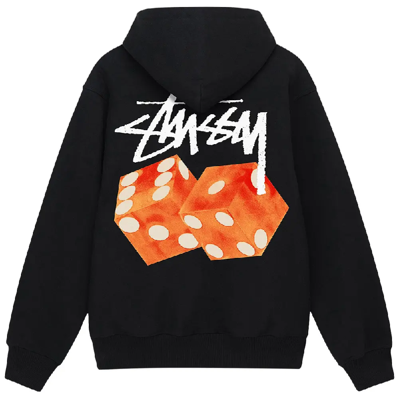 Stussy Diced Out Black Hoodie-back