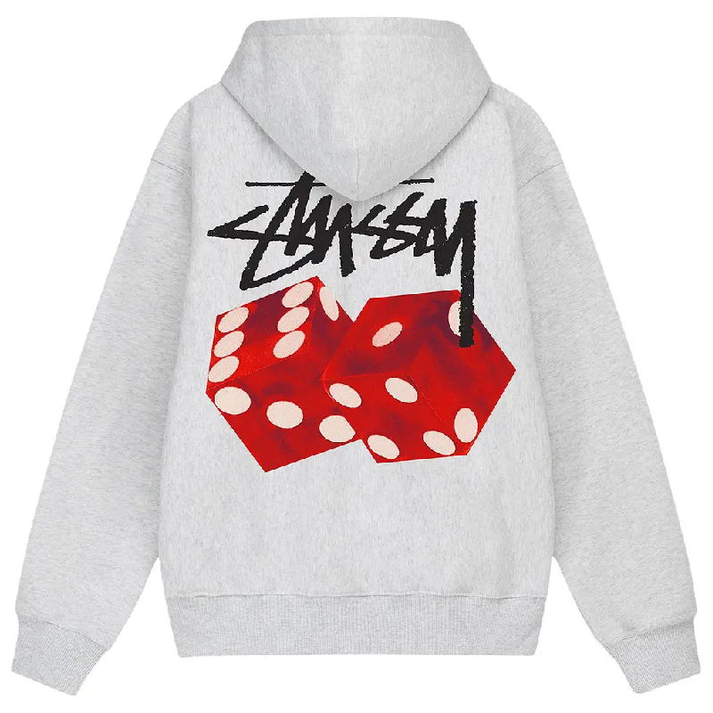 Stussy Diced Out Grey Hoodie-back