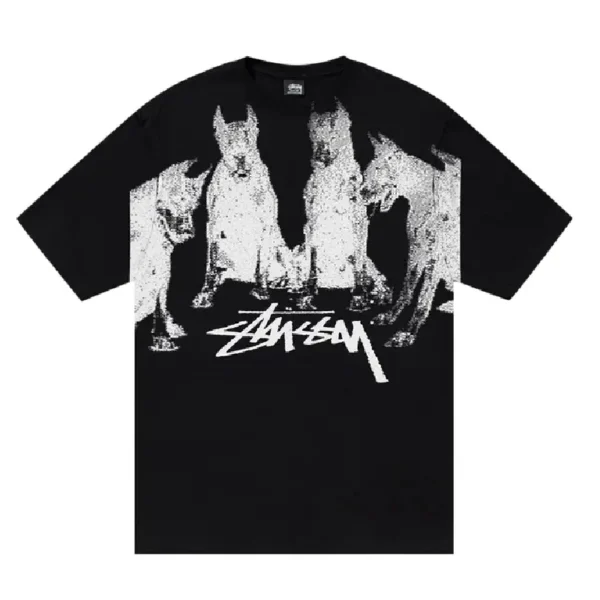 Stussy Doberman Black T Shirt