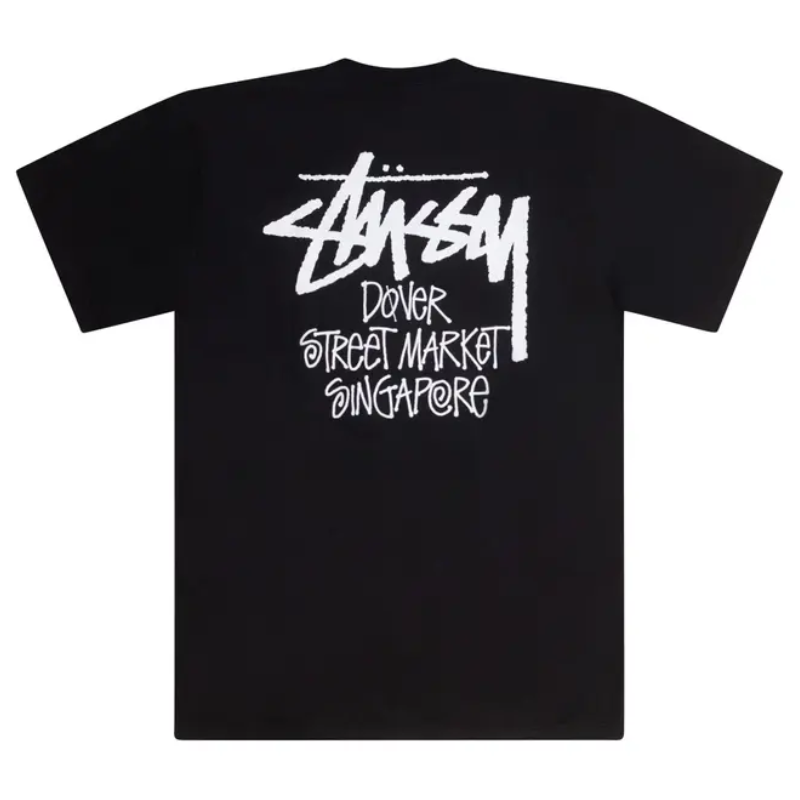 Stussy Dover Street Market Singapore Black Tee-back
